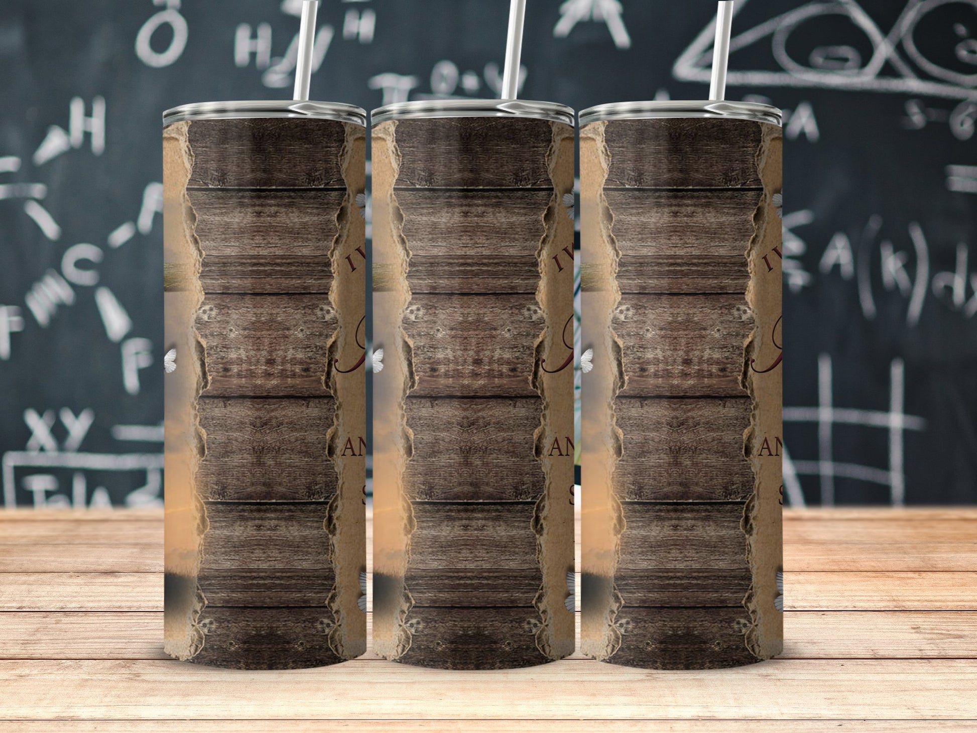 Rustic Wooden Barrel Design Tumbler Skinny Product