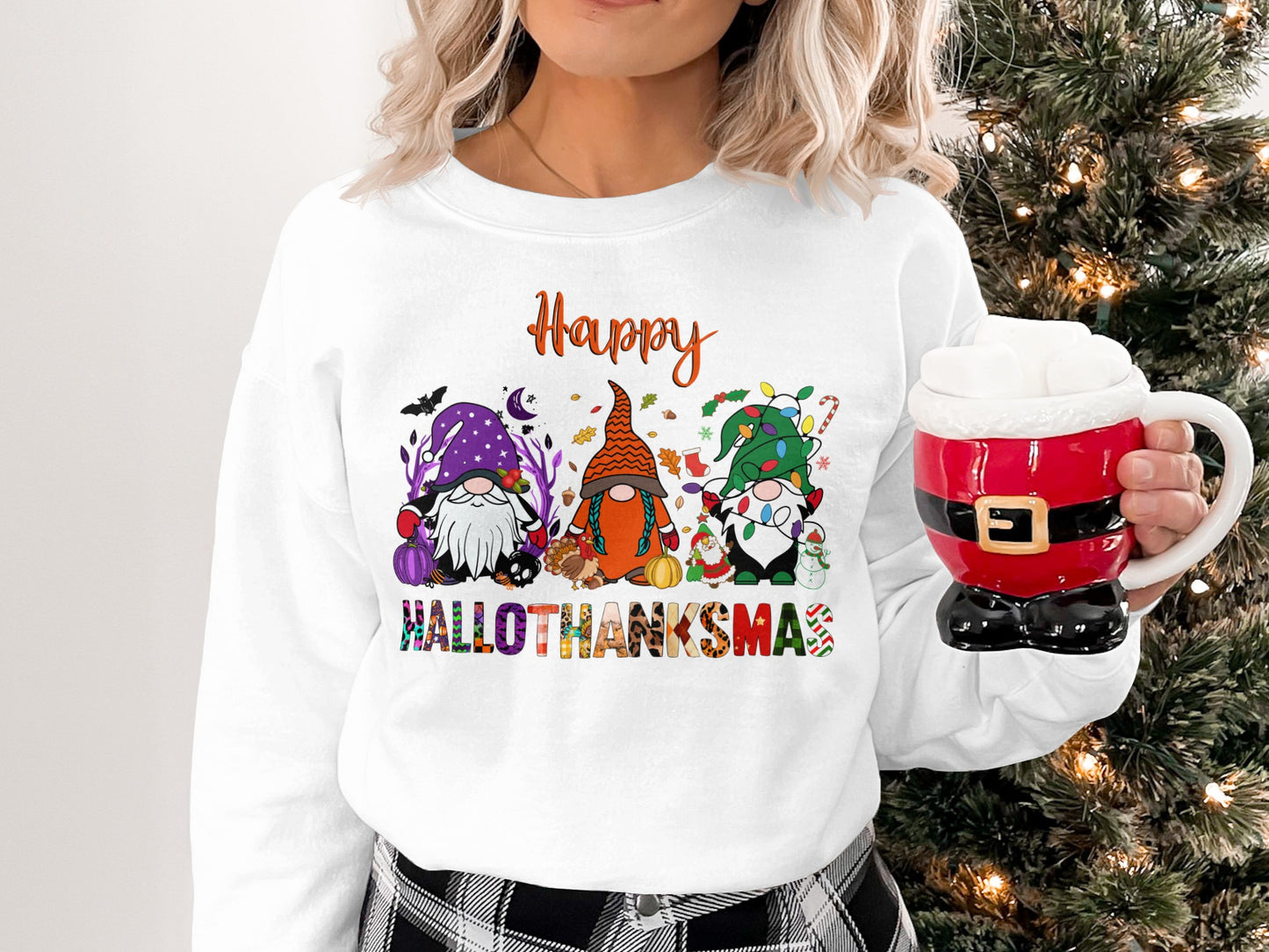 Happy Hallothanksmas Holiday Gnomes Shirt