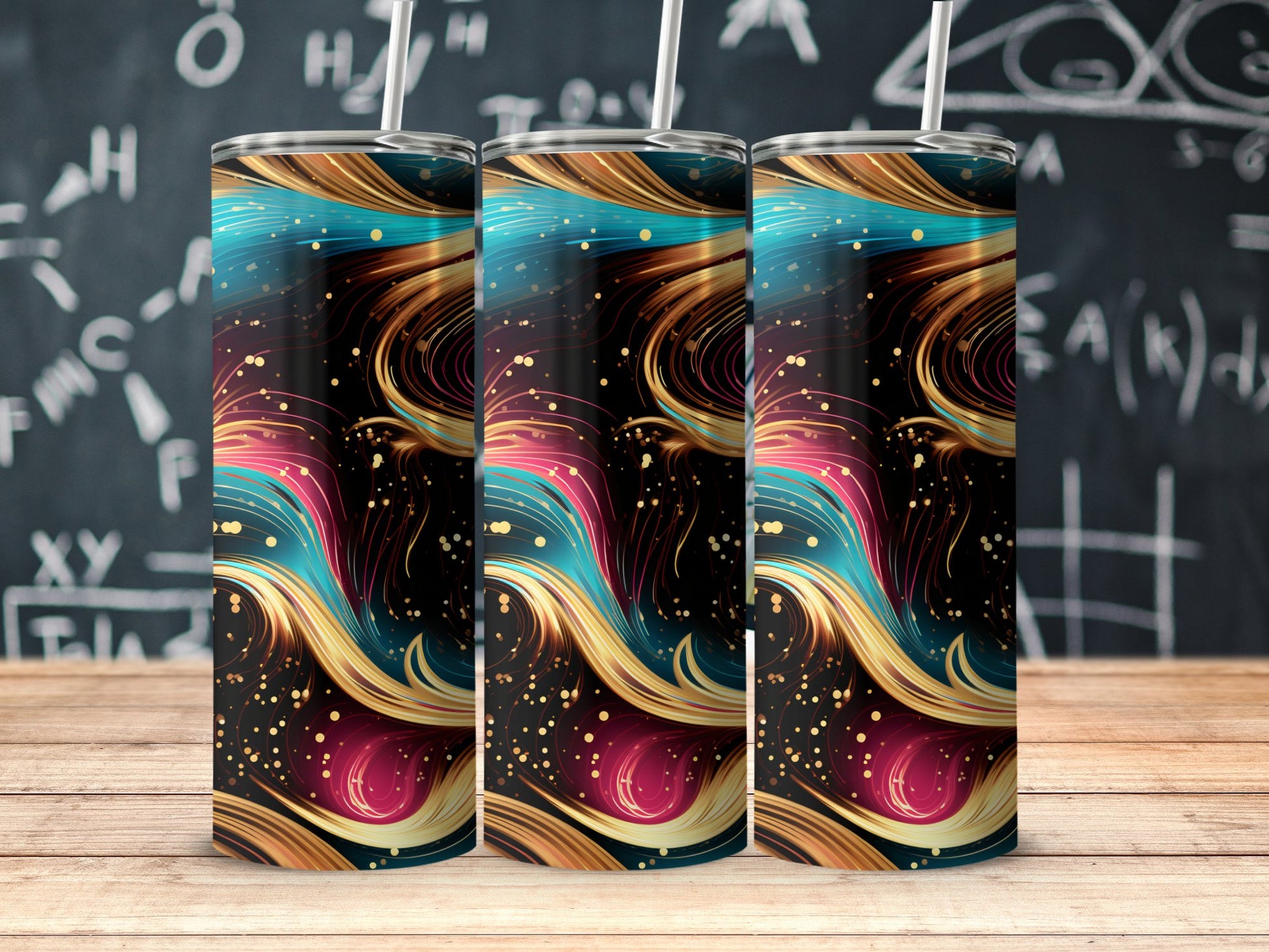 Colorful Abstract Swirl Design Insulated Tumbler product type