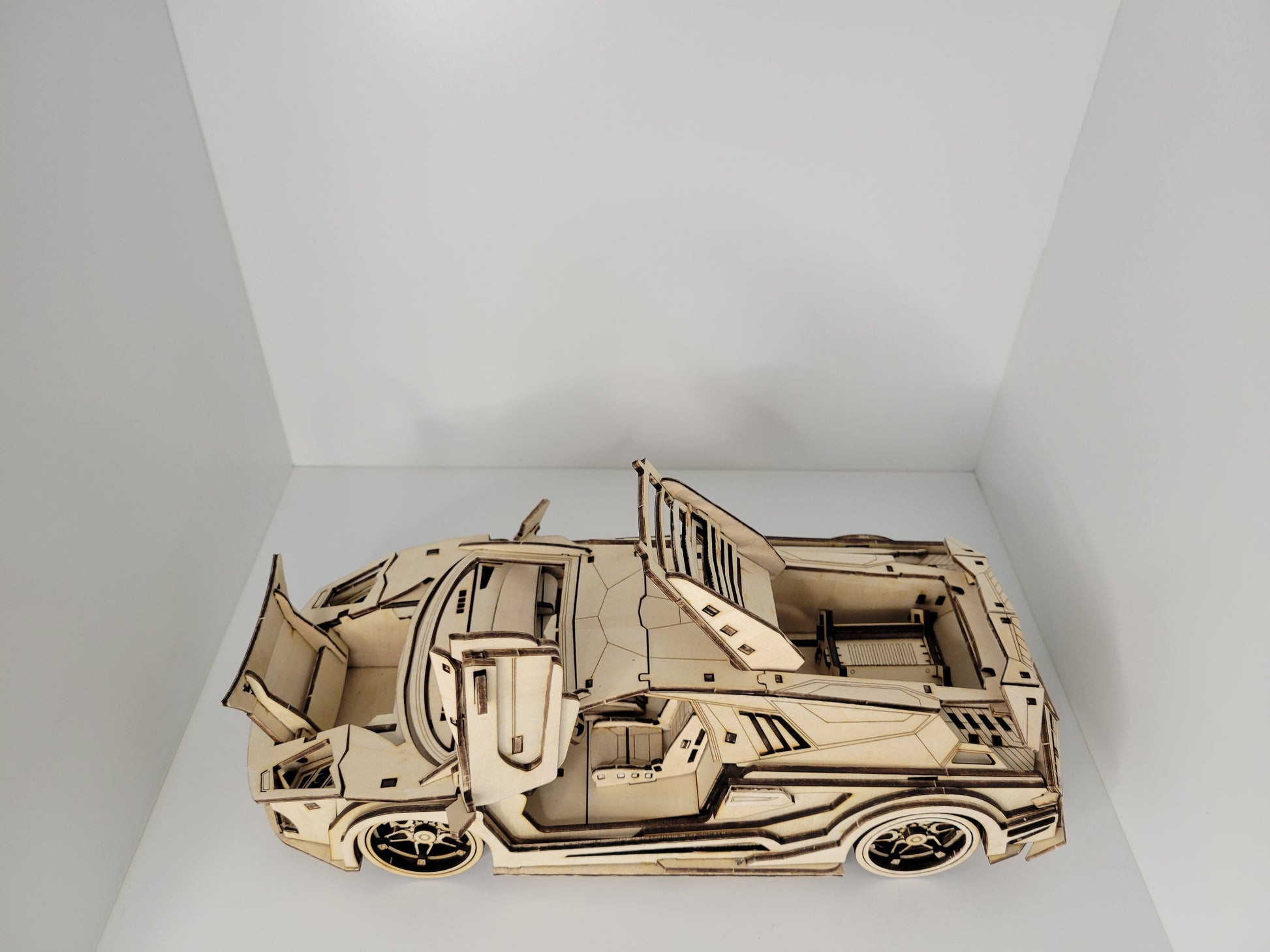Intricate Car Model With Moving Parts Toy Kit