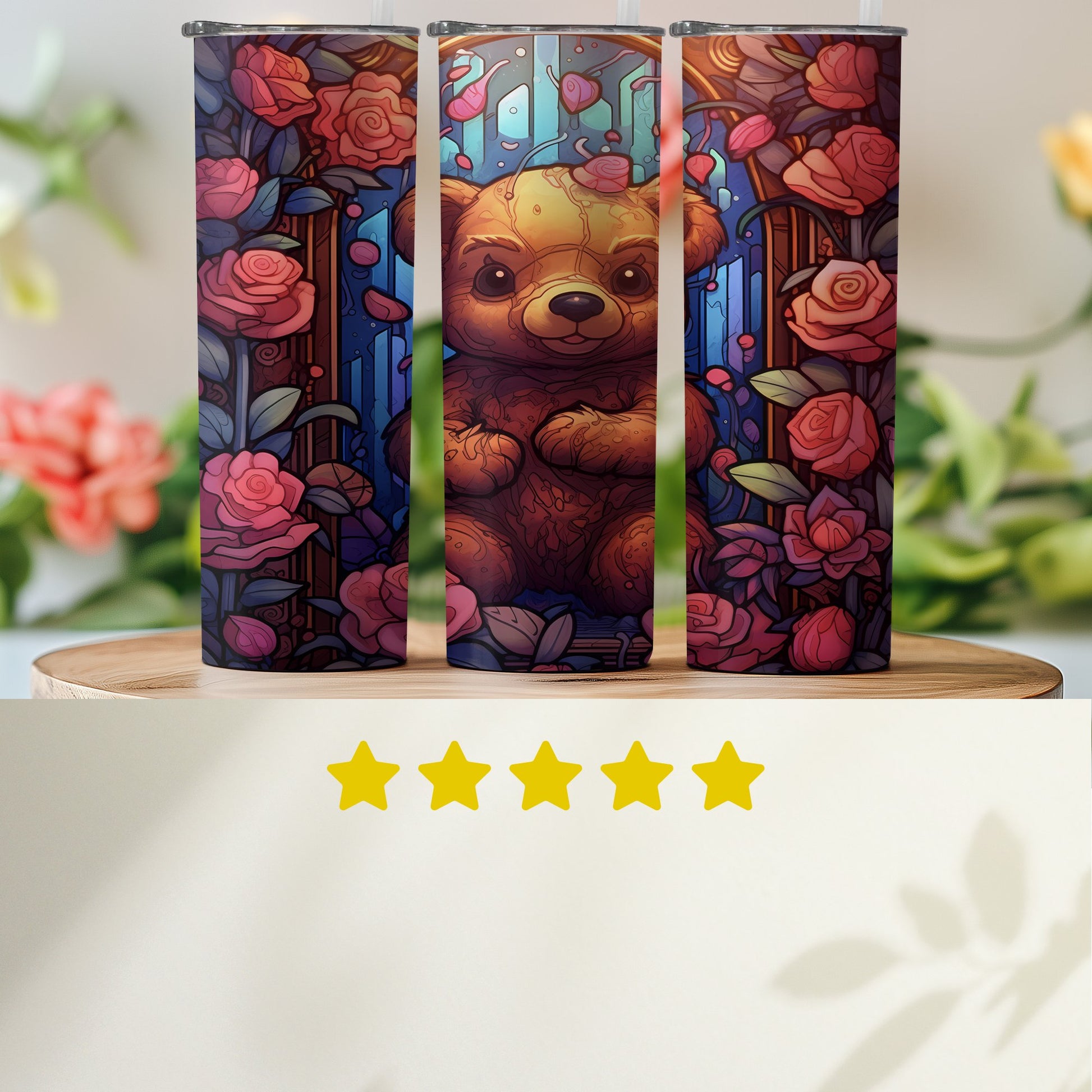Adorable Bear Rose Garden Tumbler product