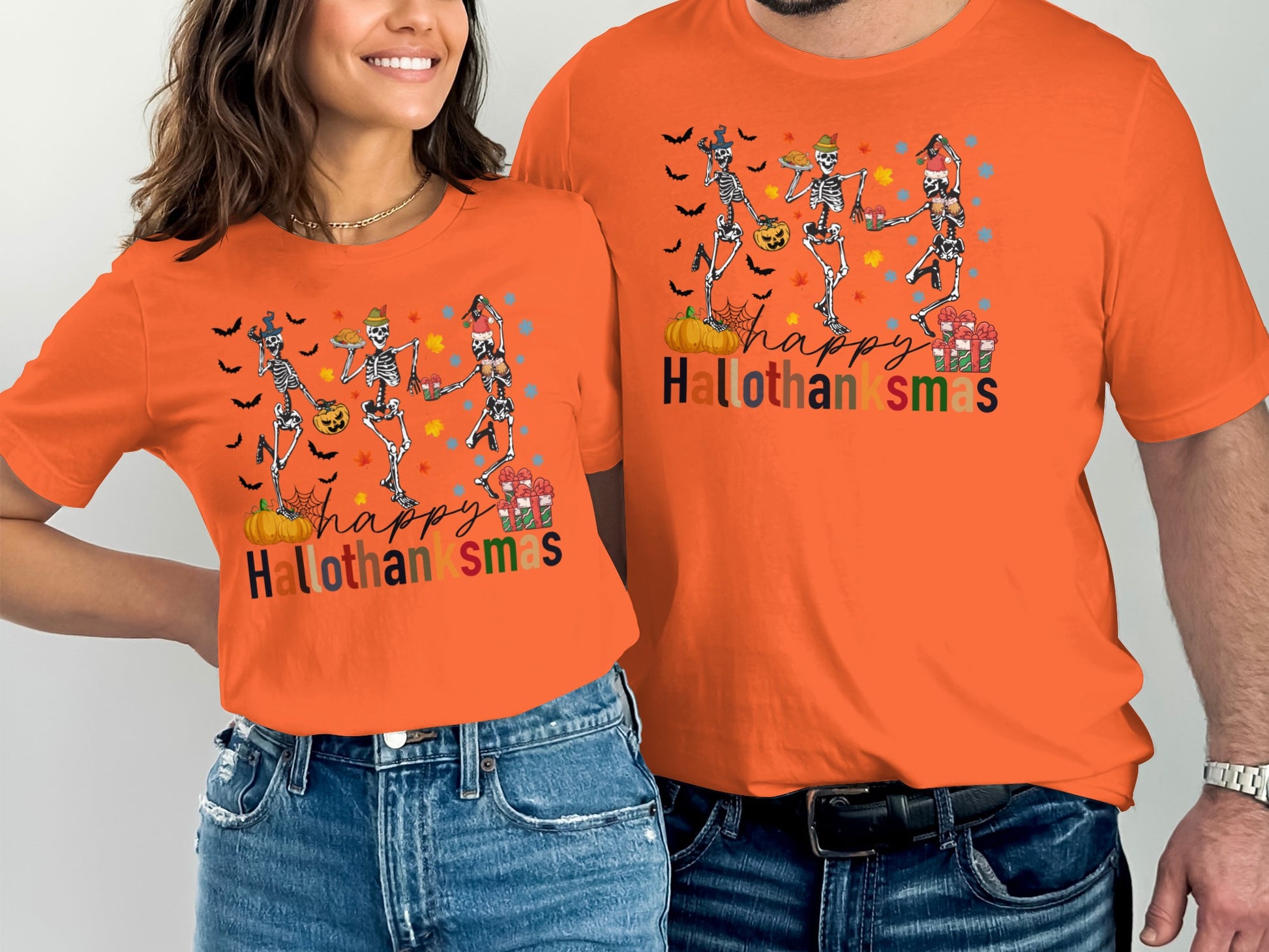 Happy Halothansmas Skeleton Dance Shirt