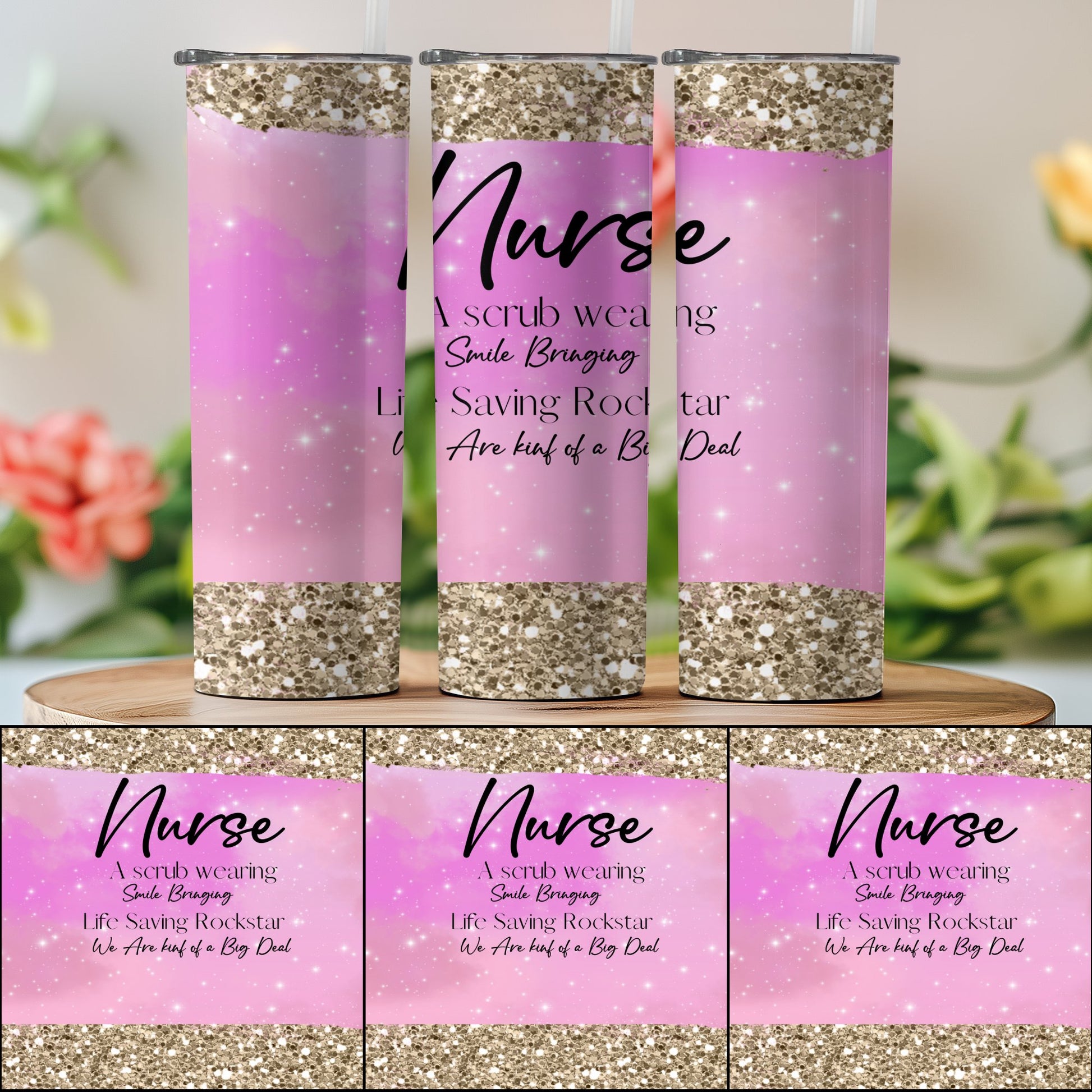 Nurse Scrub Wearing Rockstar Tumbler product type