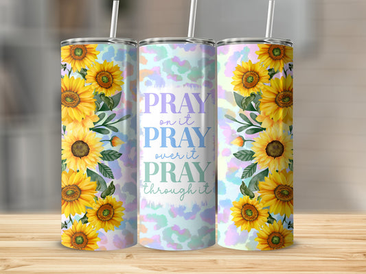 Sunflower and Inspirational Quote Tumbler product