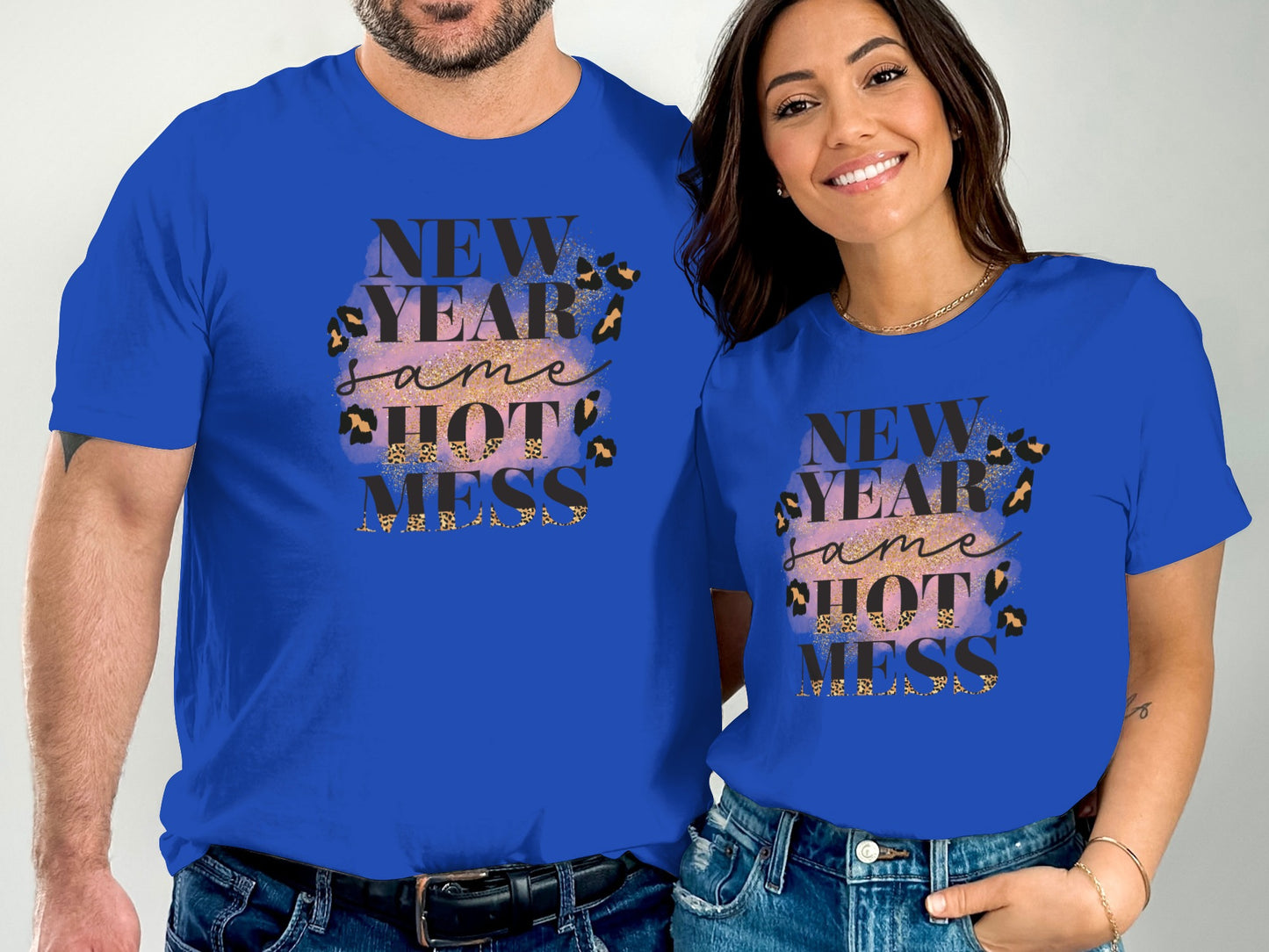 New Year Same Hot Mess Printed T-shirt Product