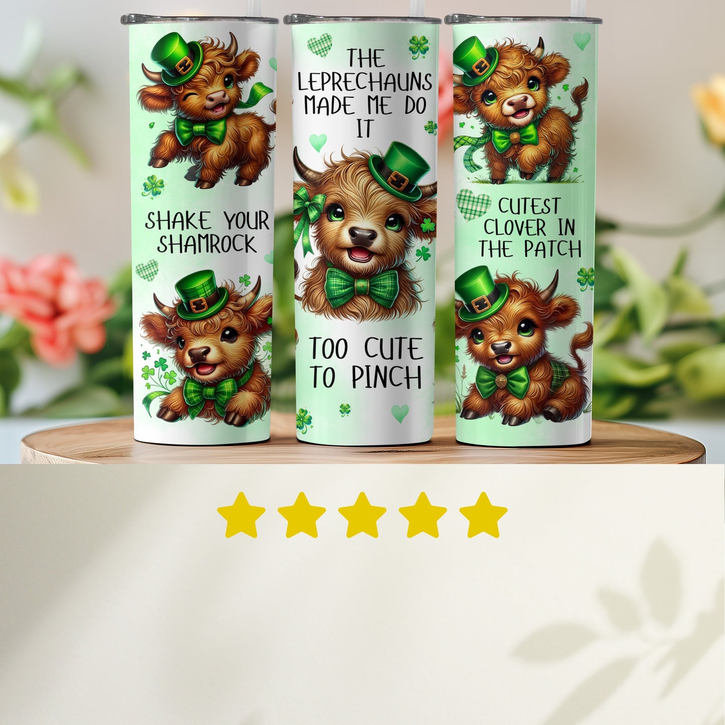 Cutest Leprechaun Cow Themed Tumbler Collection