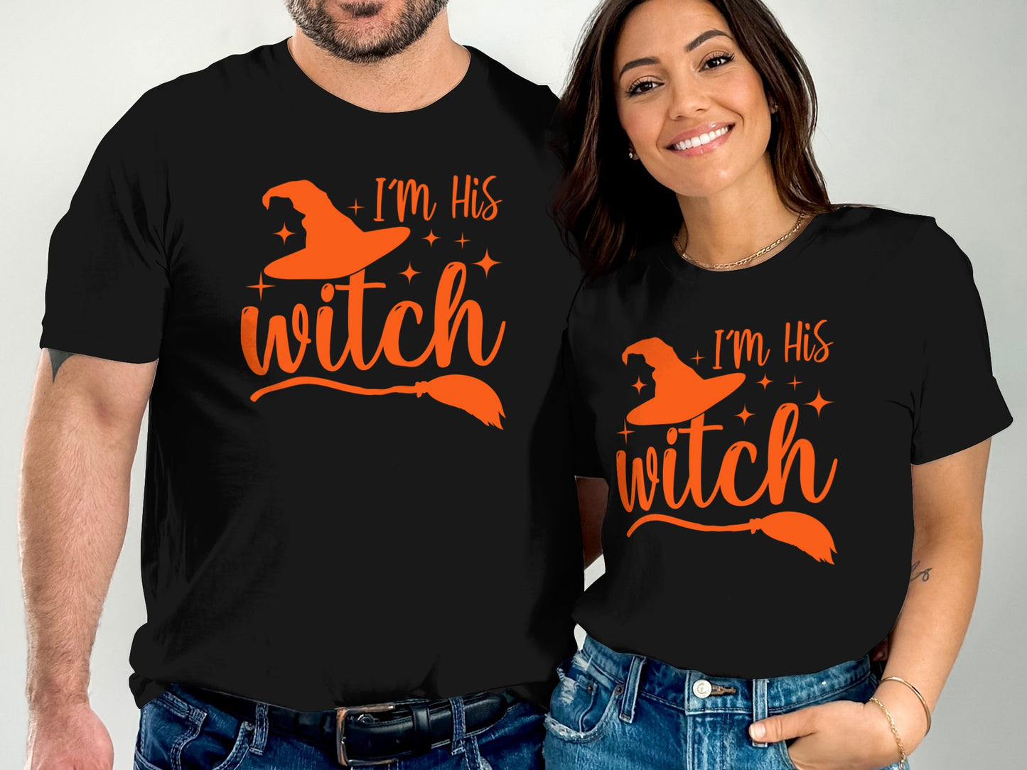 I'm His Witch Halloween Theme Matching Couple Product