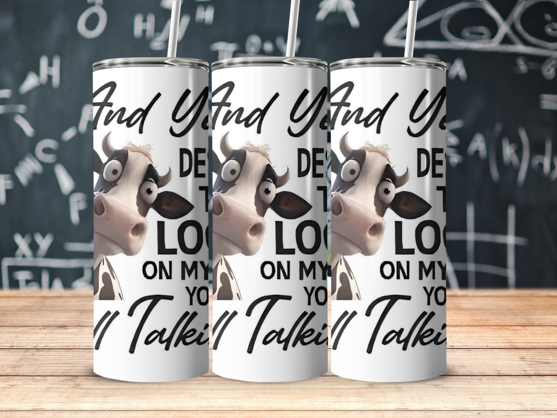 Humorous Cow Print Insulated Tumbler Drinkware Product