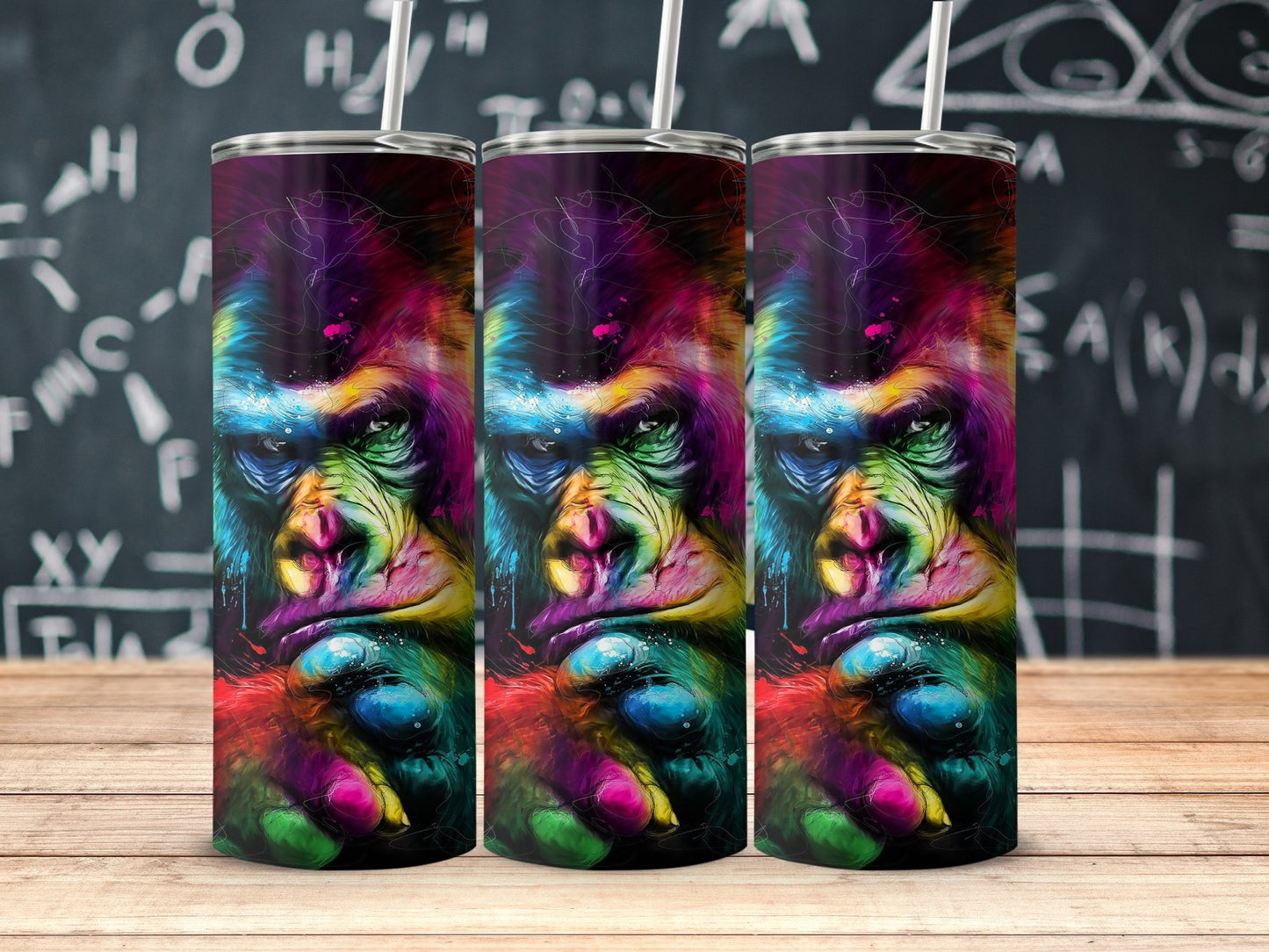 Vibrant Gorilla Art Insulated Travel Tumbler product