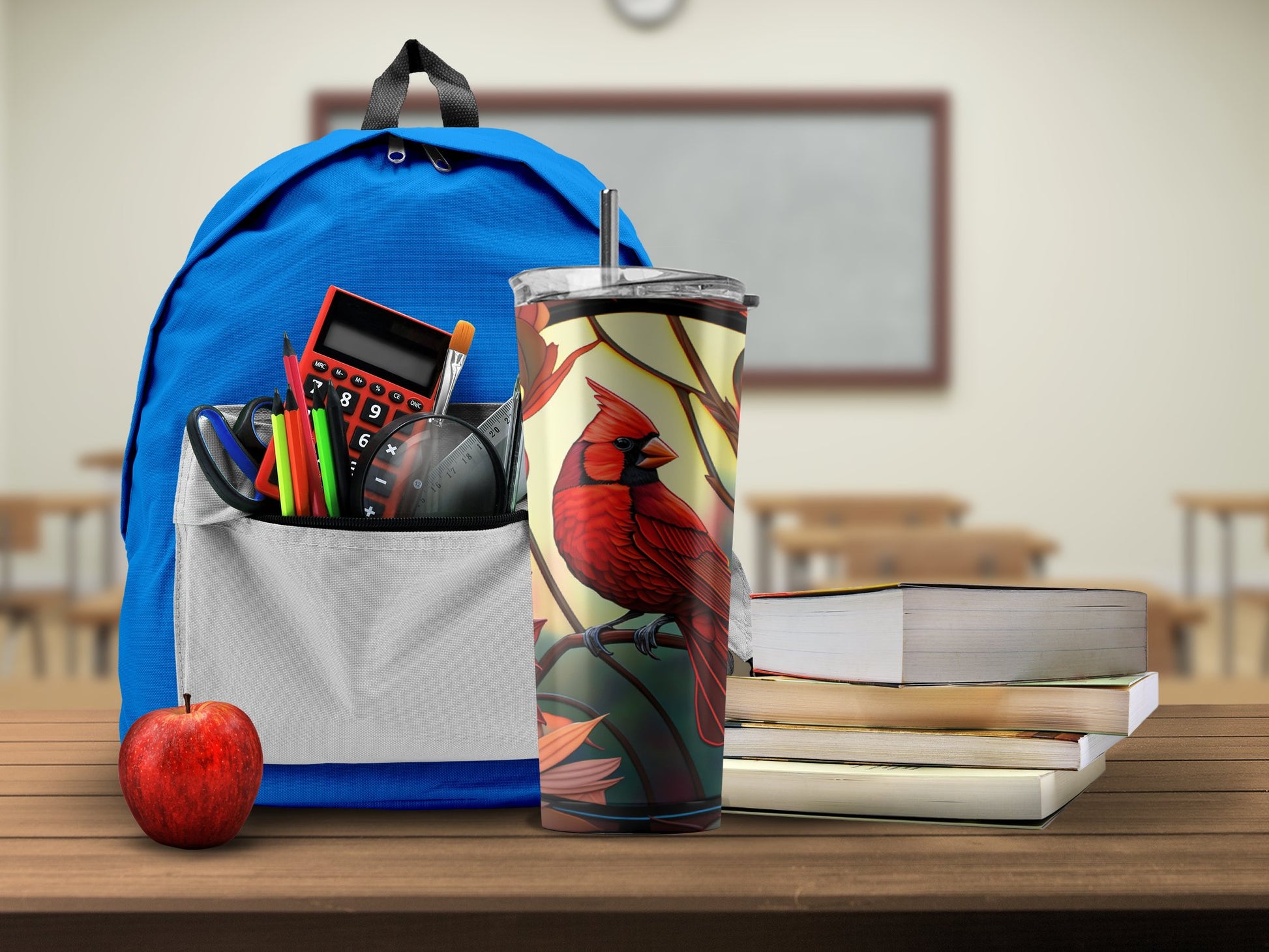 Vibrant Cardinal Painted Tumbler for Daily Use product