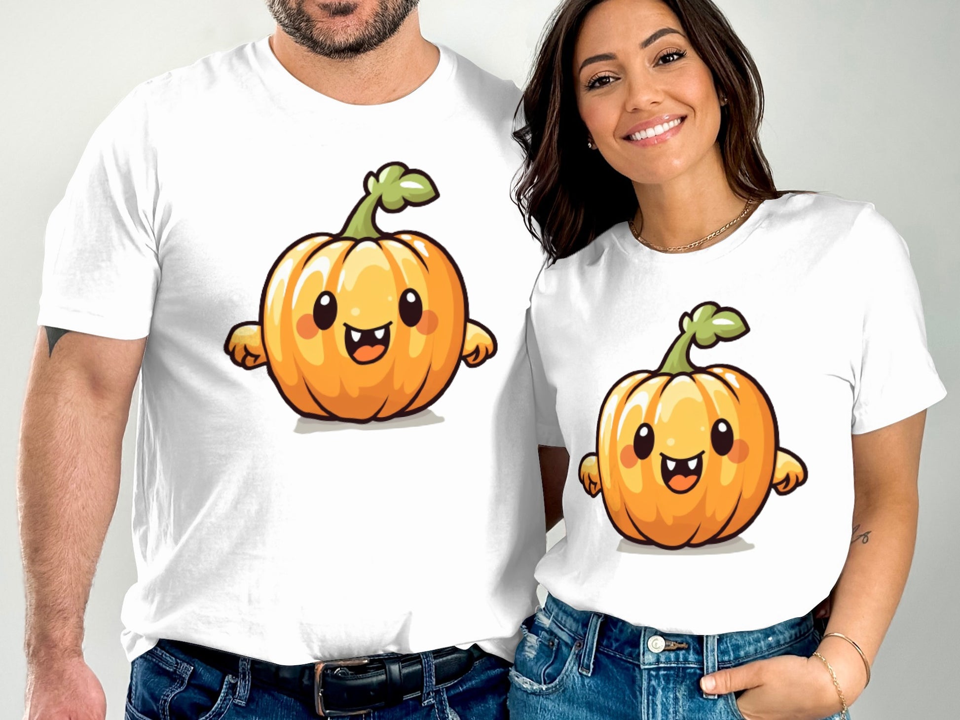 Adorable Pumpkin Matching Couples Shirts product