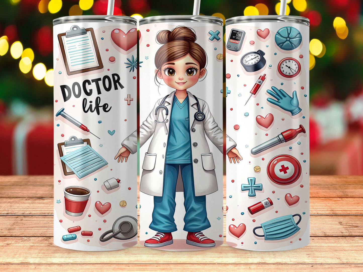 Cute Cartoon Doctor Themed Tumbler Cup product