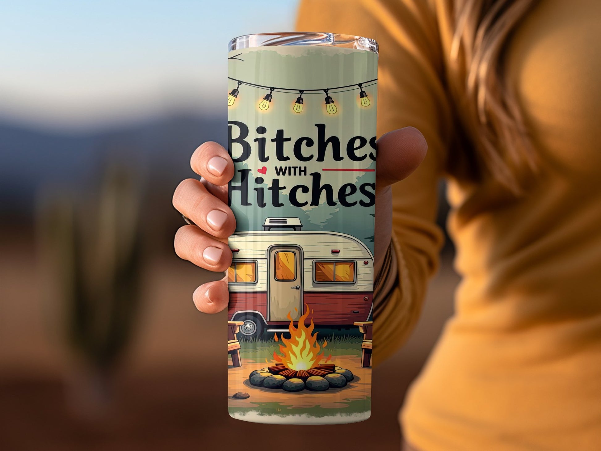 Bitches with Hitches Camper Coffee Tumbler product type