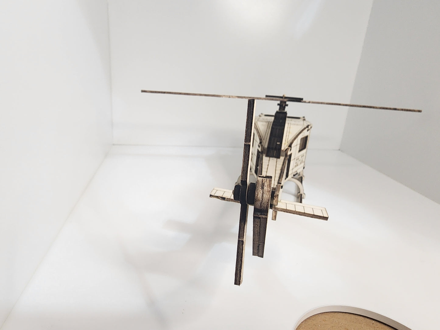 Wooden 3D Helicopter Model Kit for DIY Enthusiasts