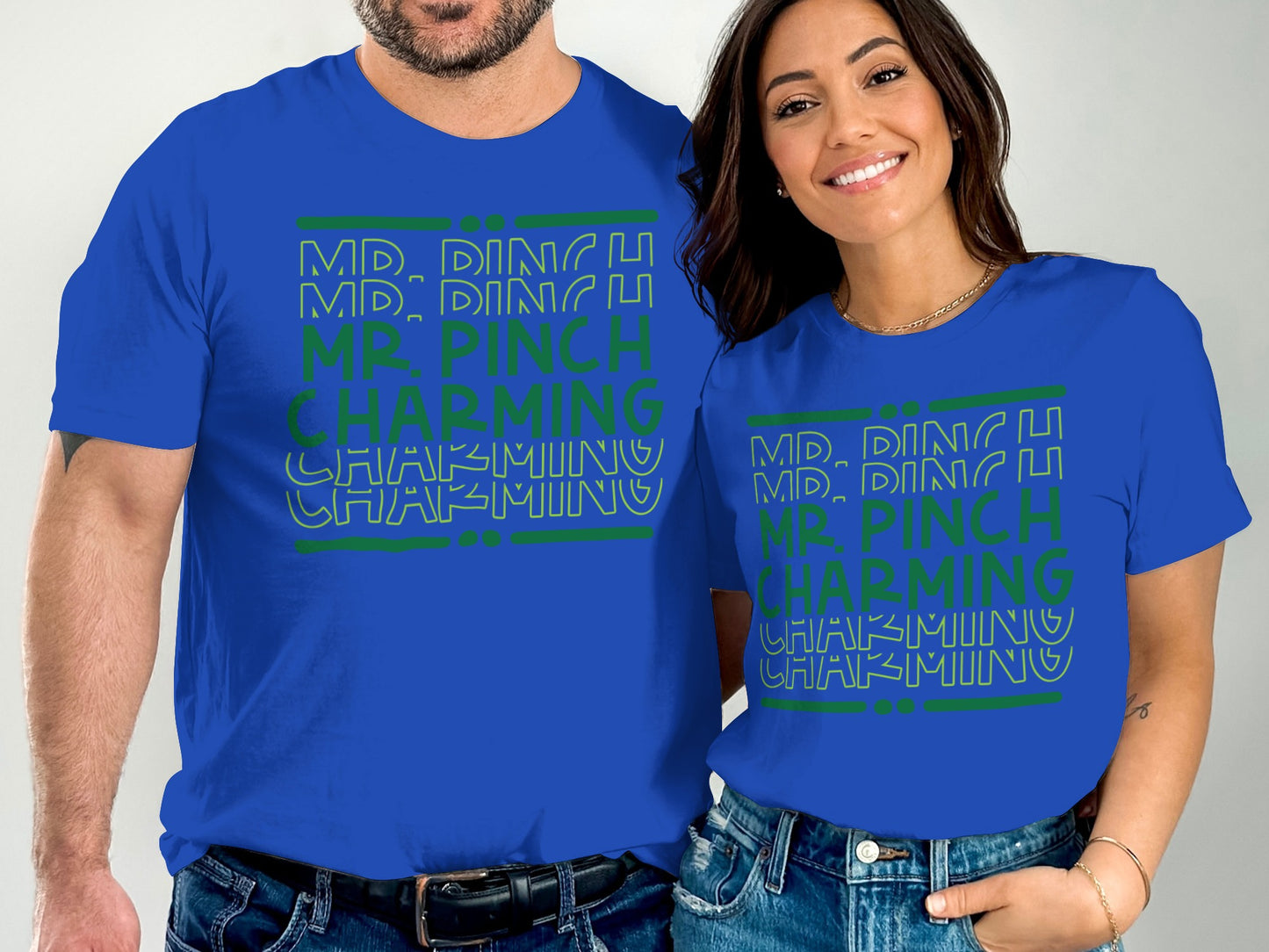Mr. Pinch Charming Graphic Blue T-Shirt