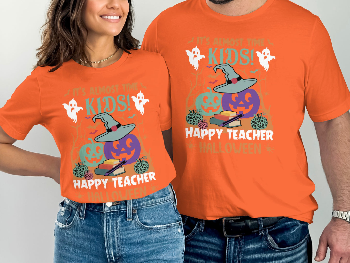 Happy Teacher Halloween Kids Pumpkin T-shirt product