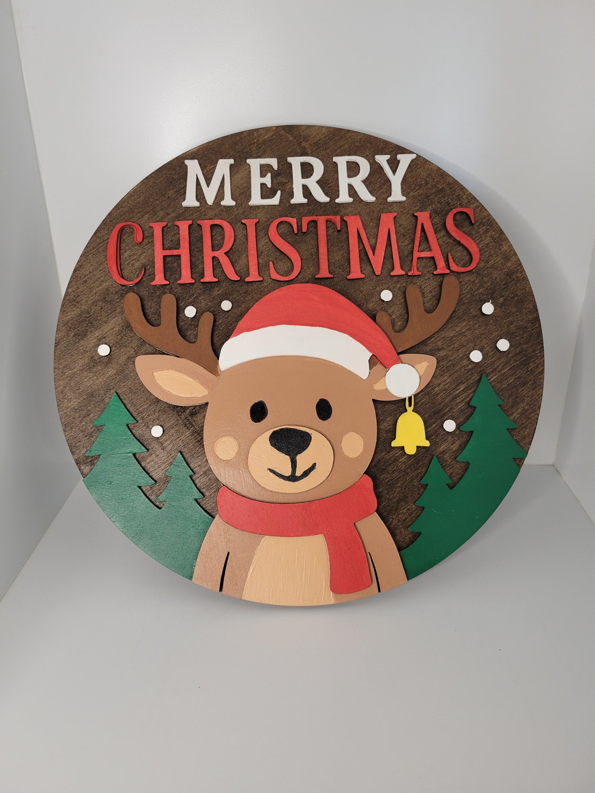 Merry Christmas Reindeer Holiday Decoration