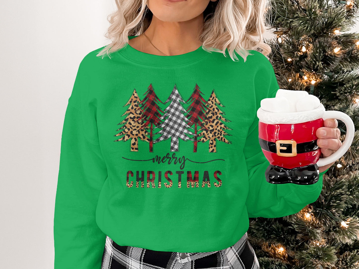 Merry Christmas Trees Pattern Sweatshirt product