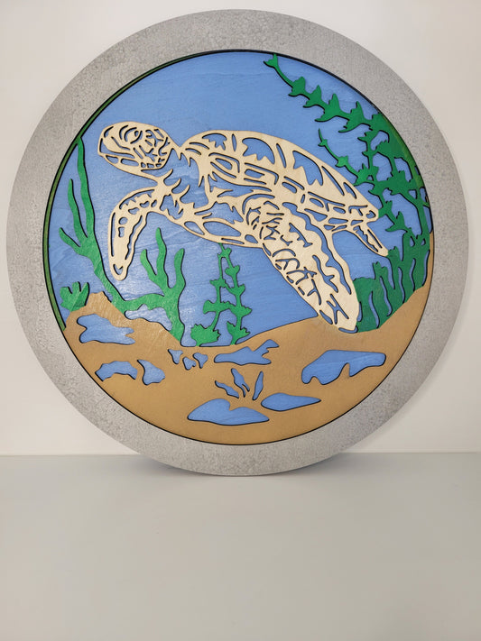 Sea Turtle 3D Wooden Wall hanger