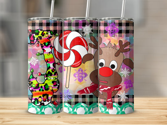 Christmas Reindeer with Lollipop Design Tumblers 6216164