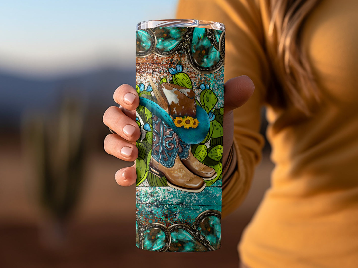 Western Cowboy Boots Tumbler