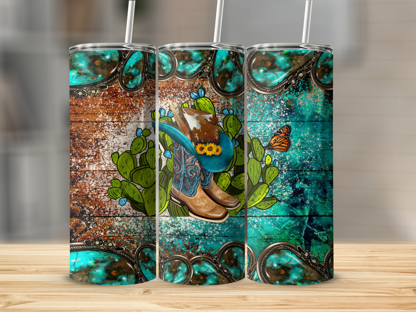 Western Cowboy Boots Tumbler