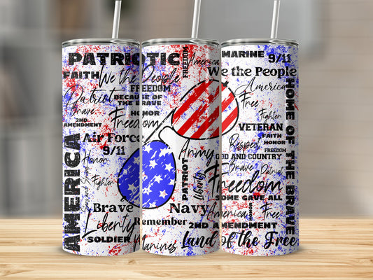 Patriotic USA Theme with Liberty and Freedom (4th July Tumblers) 8371299