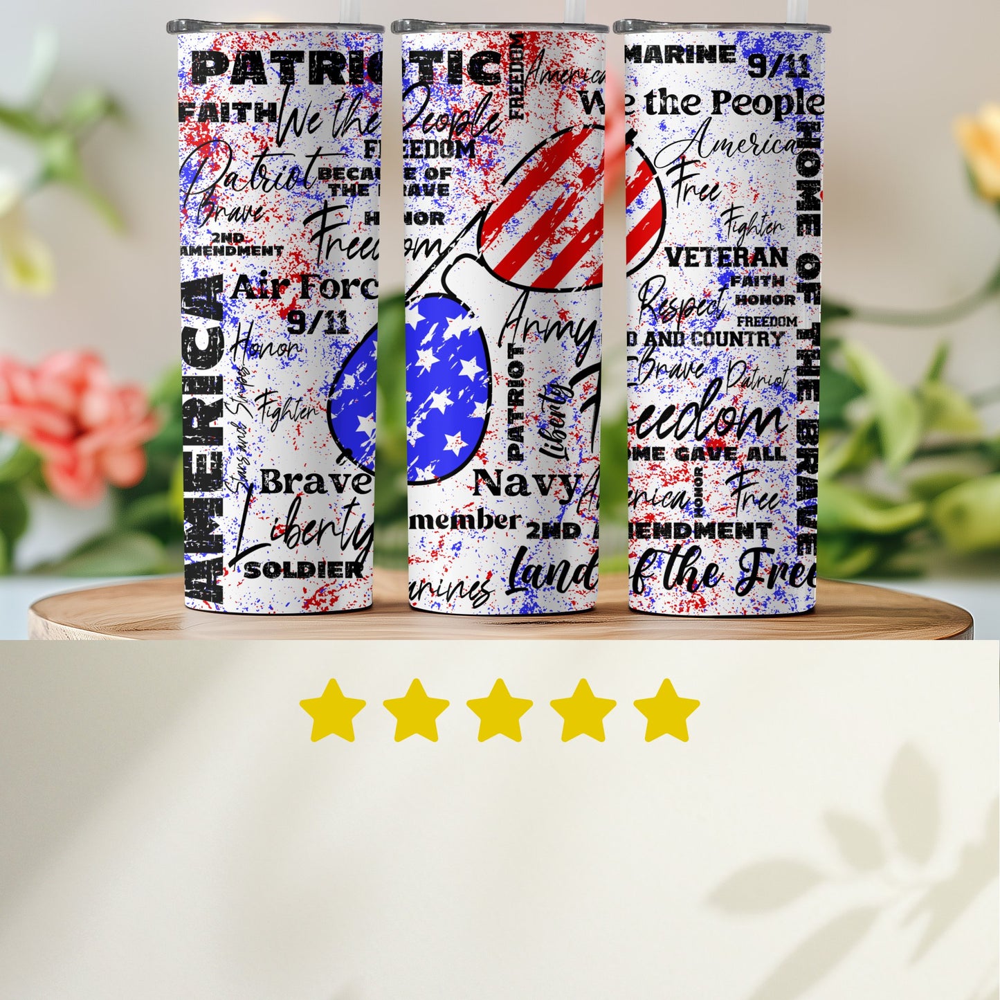 Patriotic USA Theme with Liberty and Freedom (4th July Tumblers) 8371299