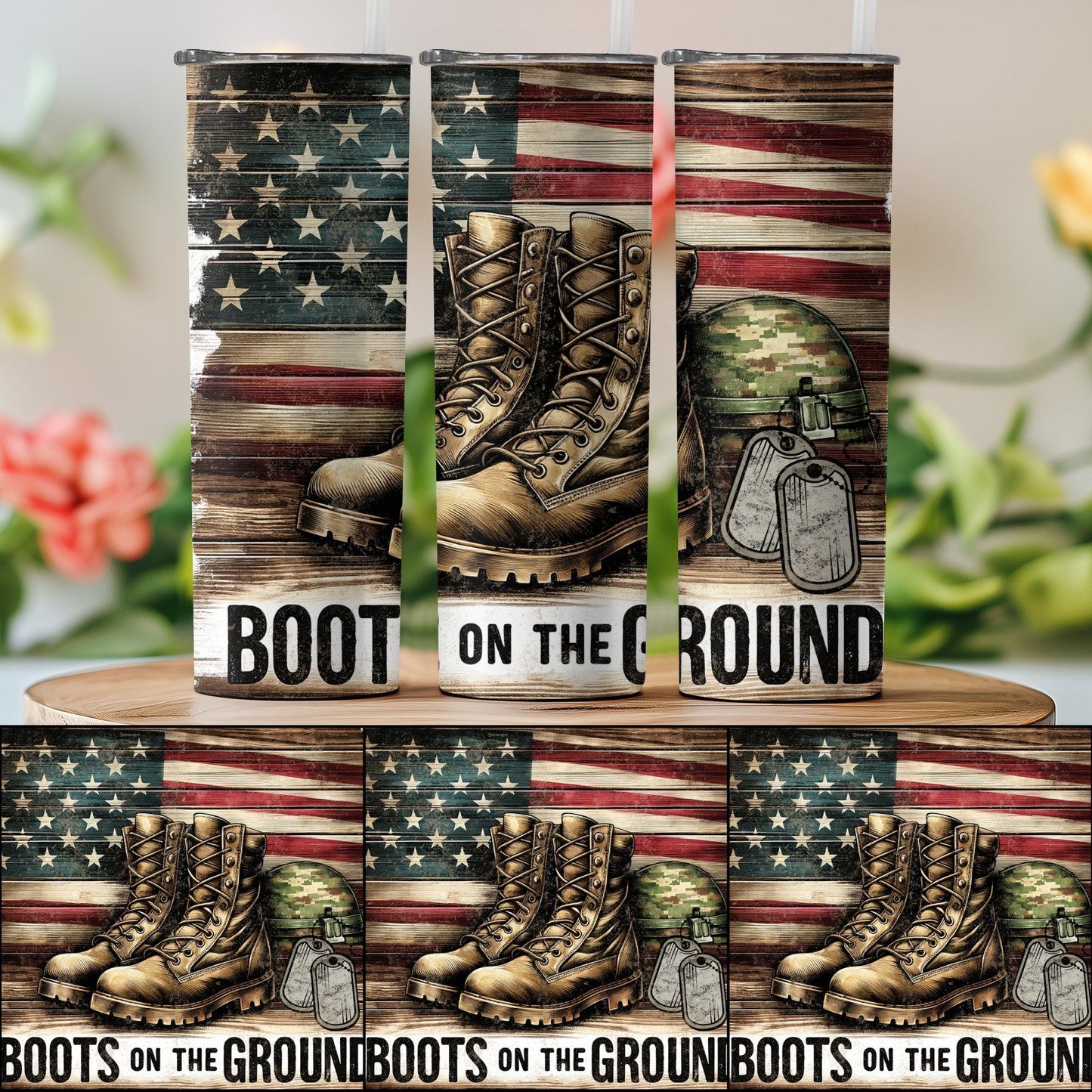 Patriotic Boots on the Ground Military (4th July Tumblers) 8371289