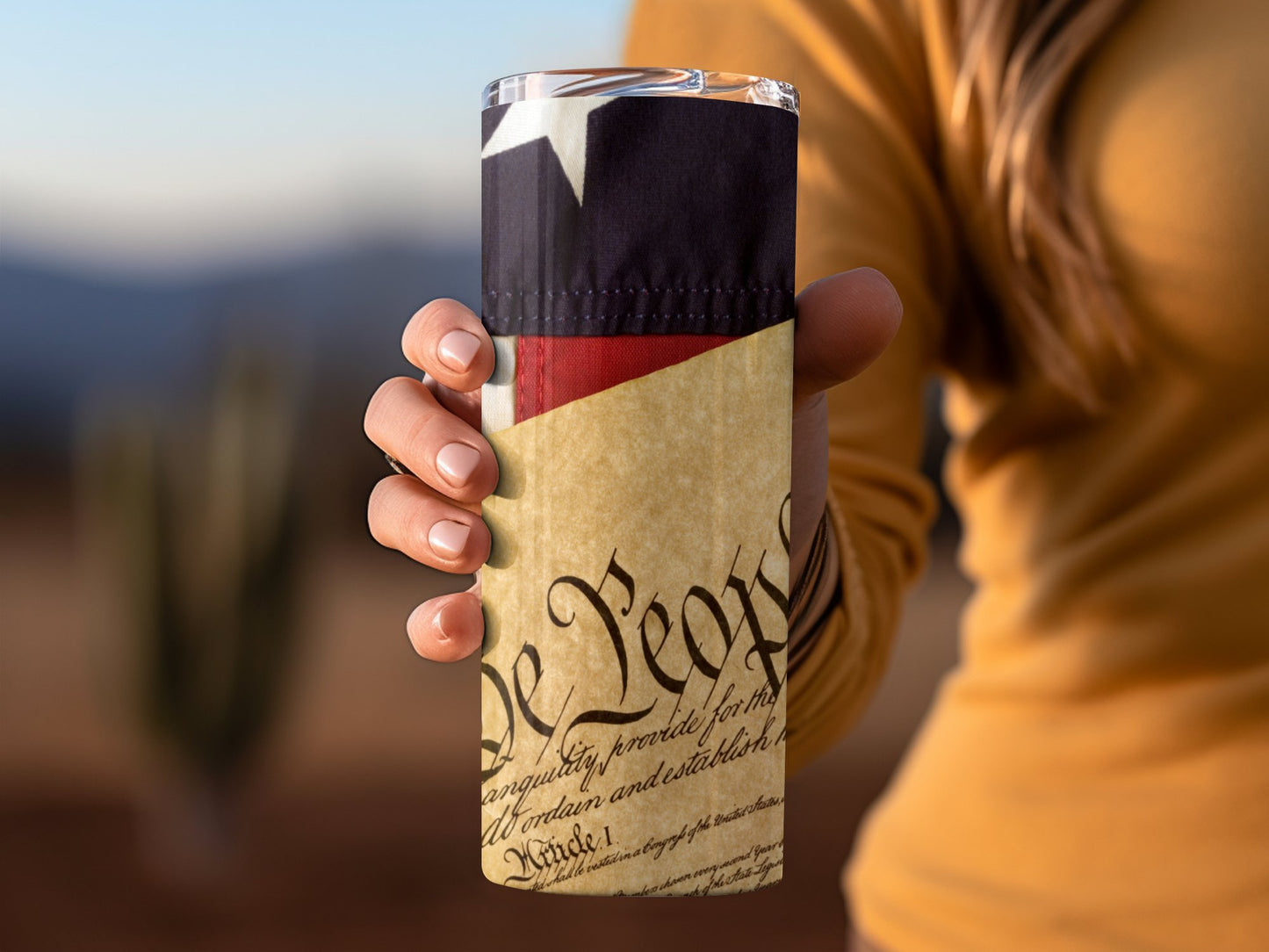 Patriotic American Flag and Constitution (4th July Tumblers) 8371295