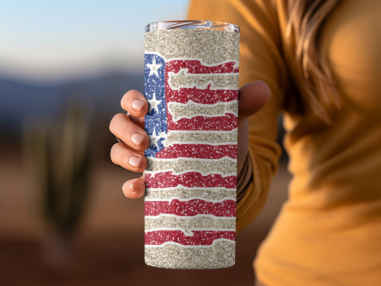Patriotic American Flag Distressed (4th July Tumblers) 8371613