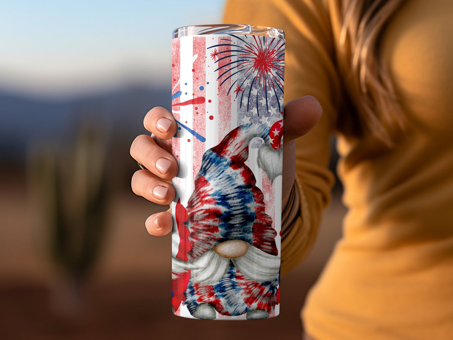 Patriotic Gnomes with Fireworks (4th July Tumblers) 8371274