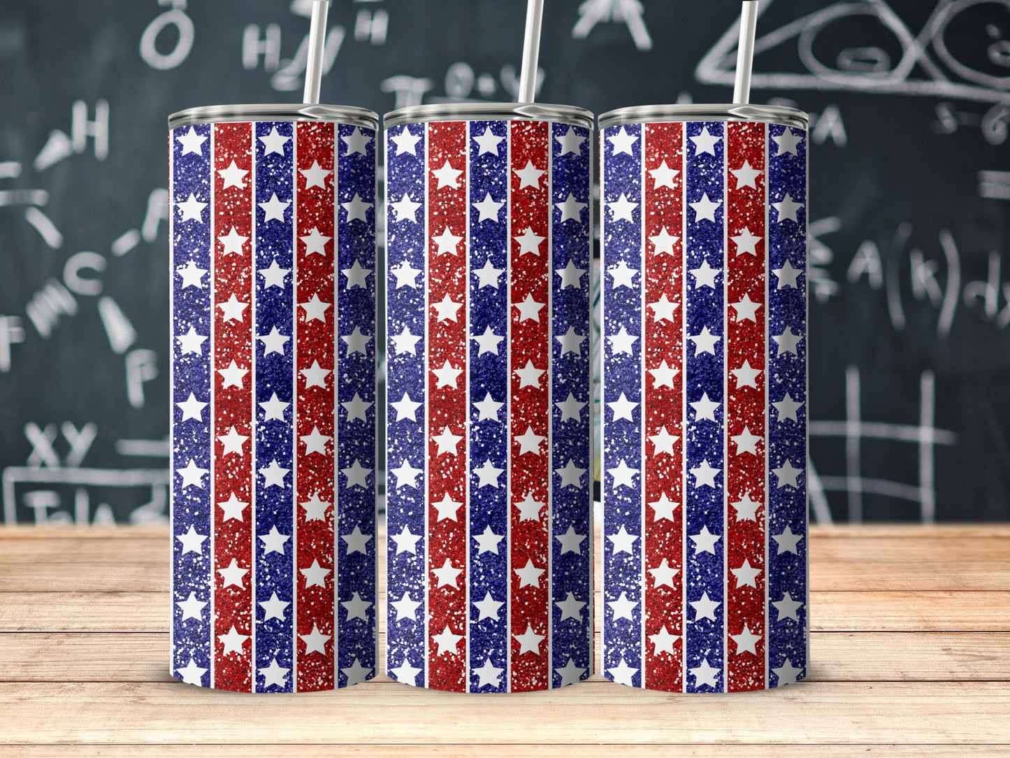 Patriotic Red White and Blue Star Striped (4th July Tumblers) 8371297