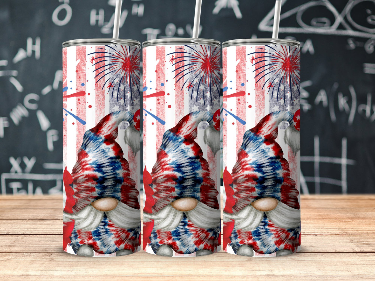 Patriotic Gnomes with Fireworks (4th July Tumblers) 8371274