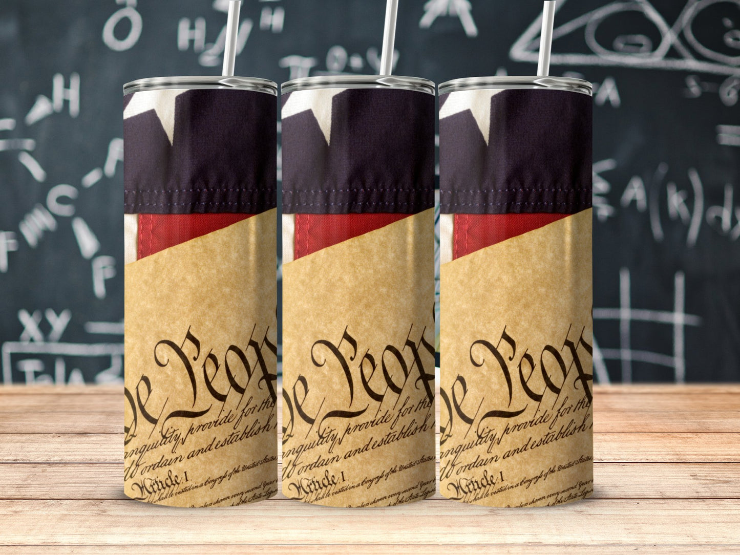 Patriotic American Flag and Constitution (4th July Tumblers) 8371295