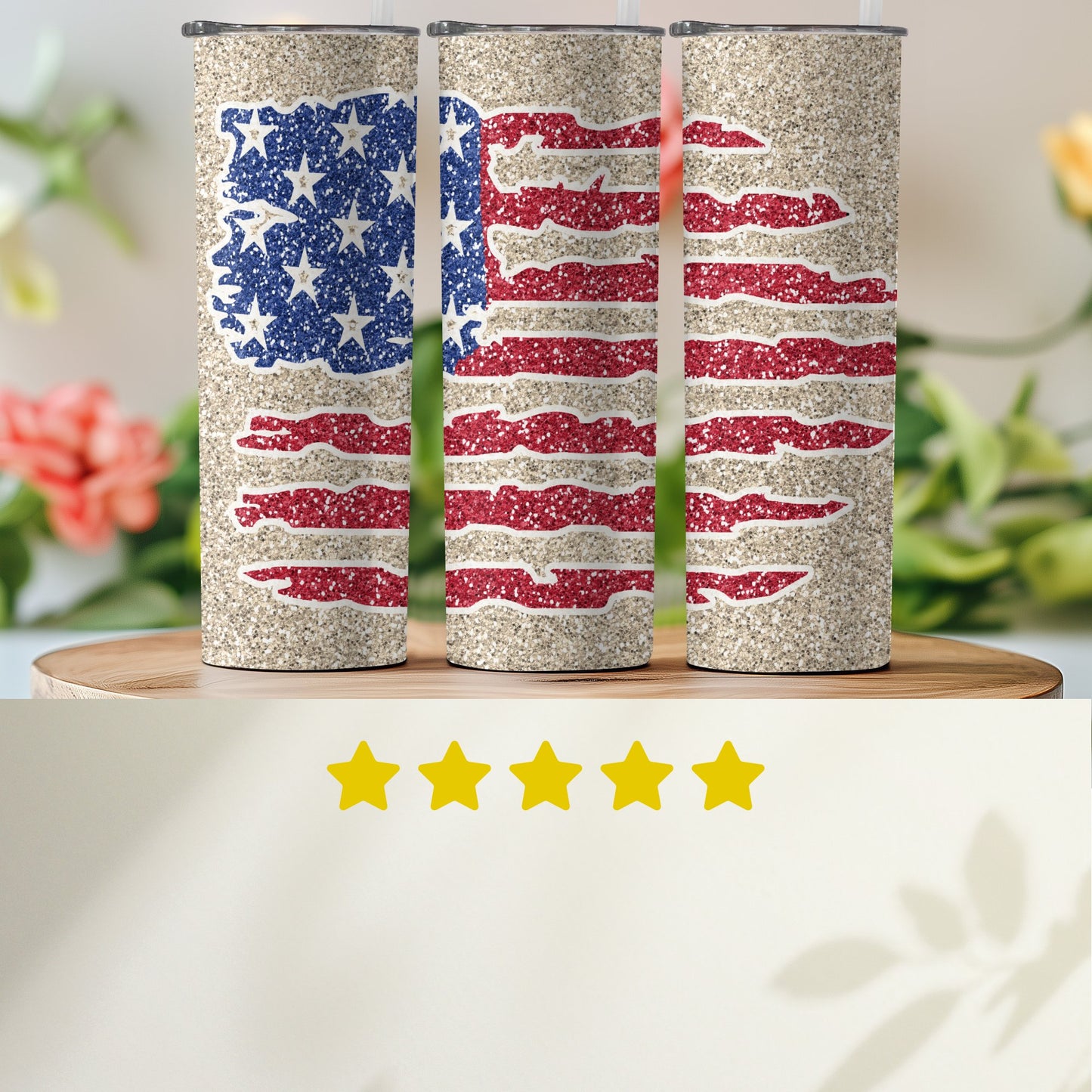 Patriotic American Flag Distressed (4th July Tumblers) 8371613