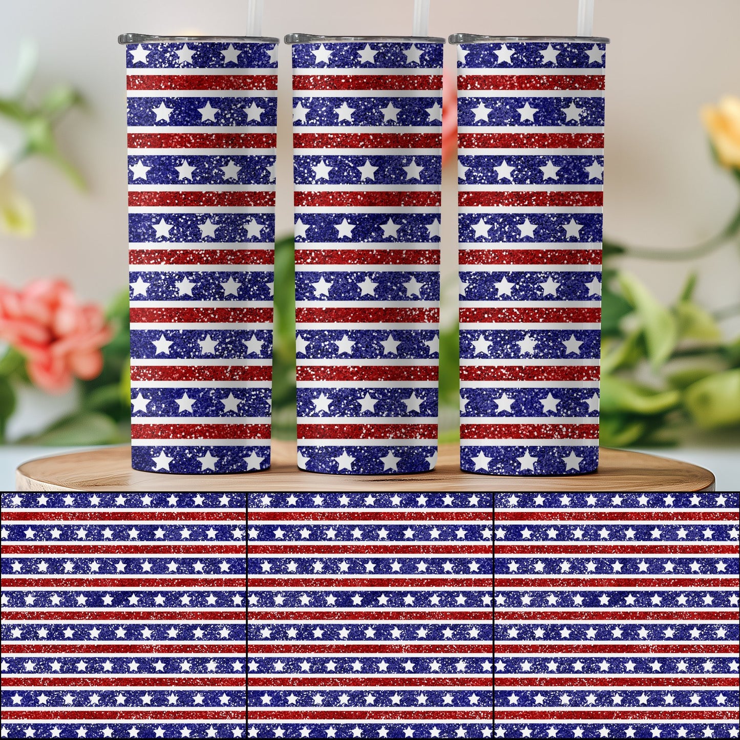 Patriotic American Flag Star Stripe (4th July Tumblers) 8371296