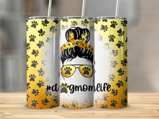Dog Mom Life Stylish Paw Print Tumbler Product