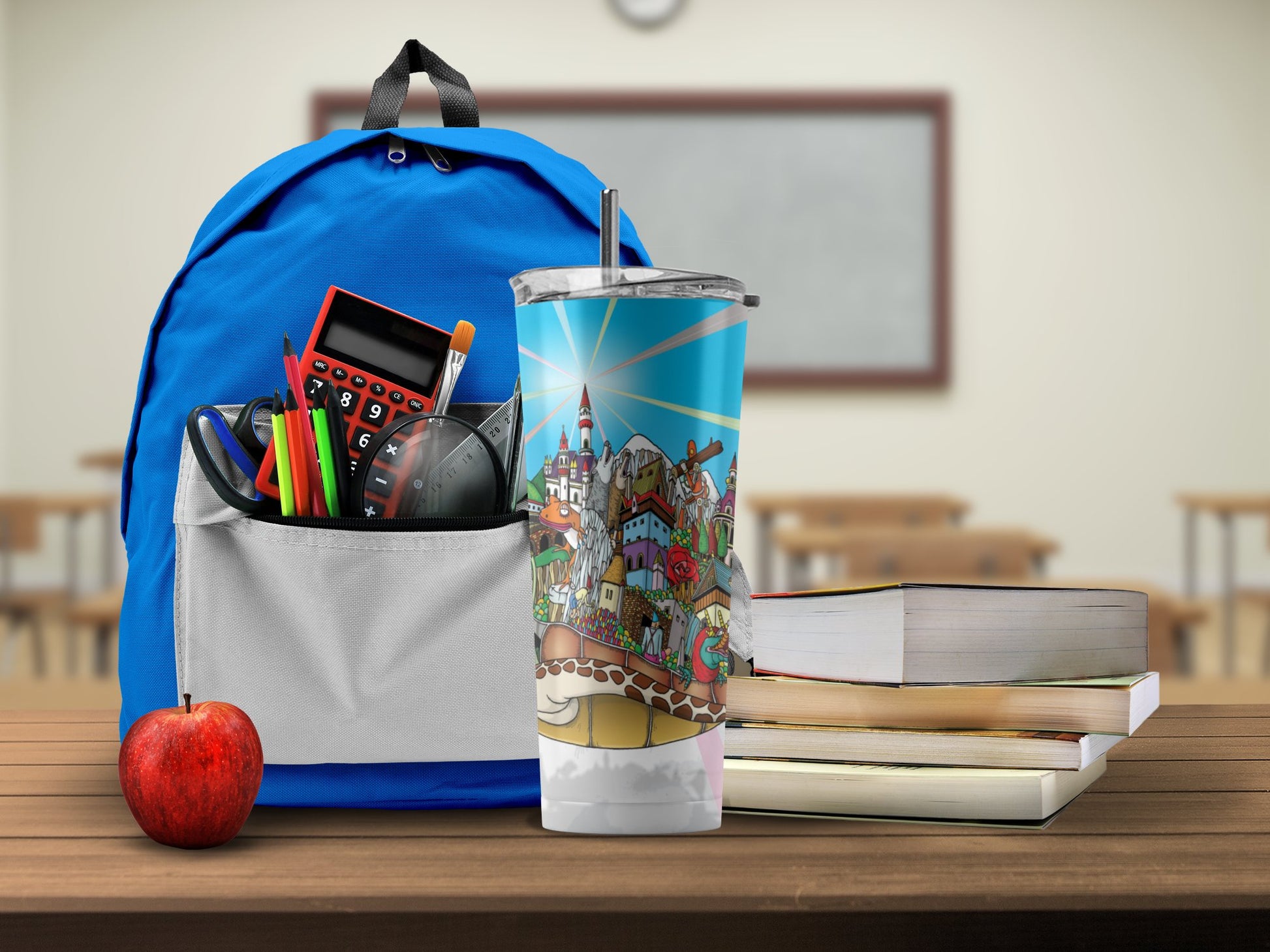 Colorful Scenic Print Insulated Tumbler product