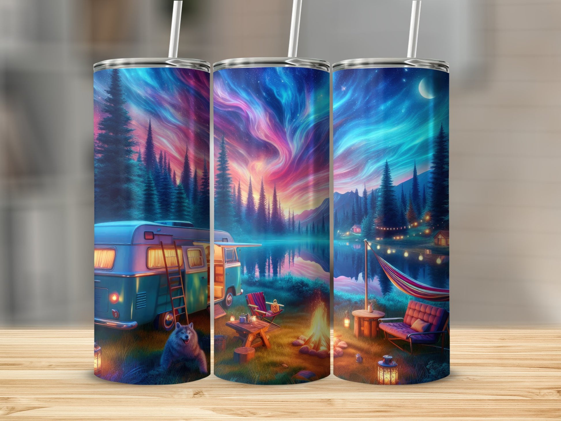 Beautiful Camping Scene Stainless Steel Tumbler product