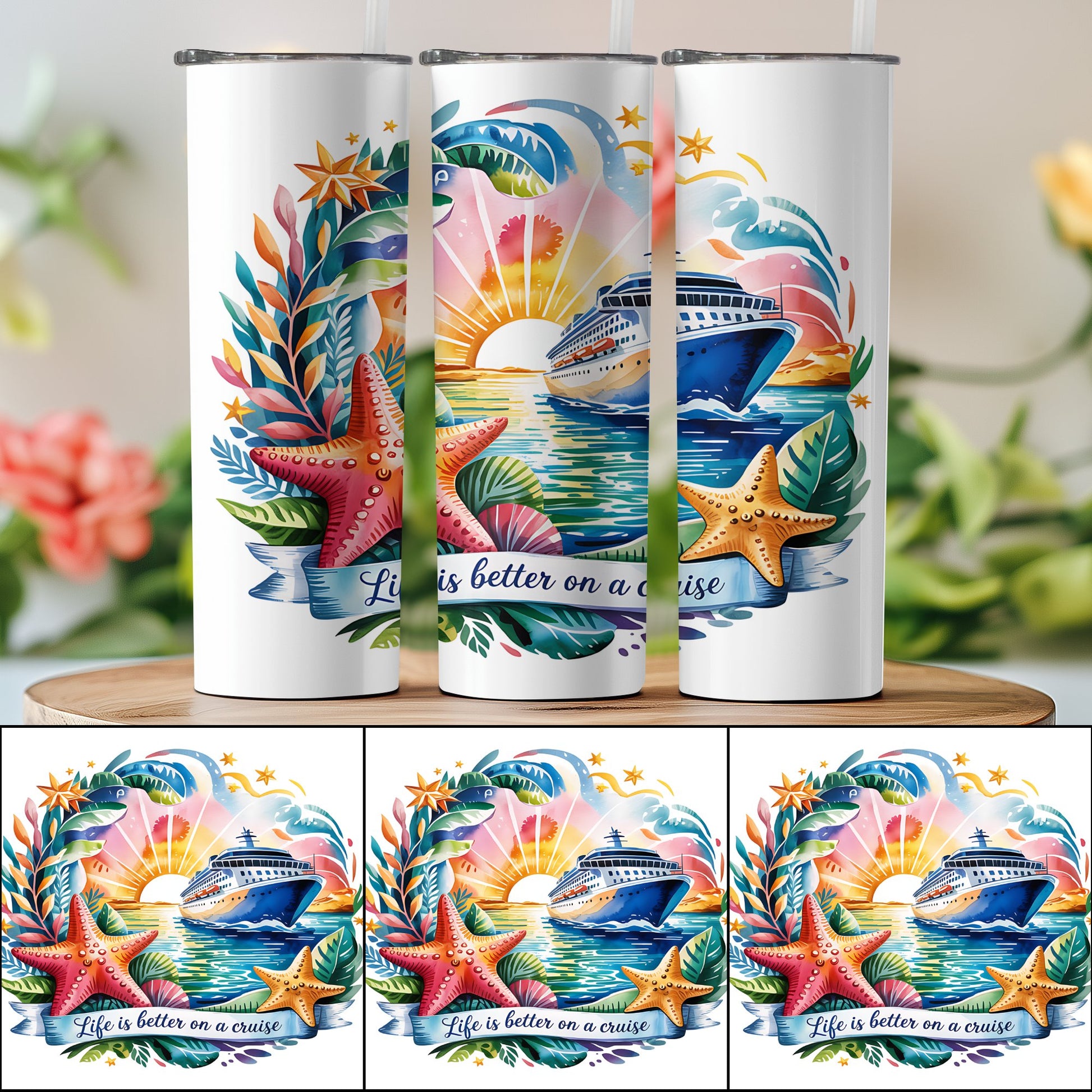 Life is better on a cruise tumbler product
