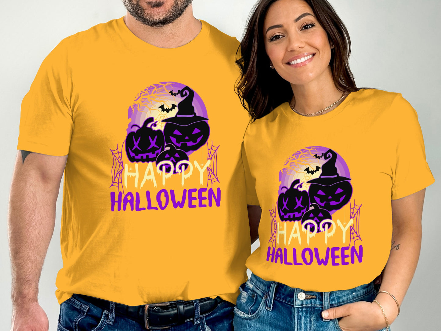 Happy Halloween Pumpkin Faces Graphic Shirt product