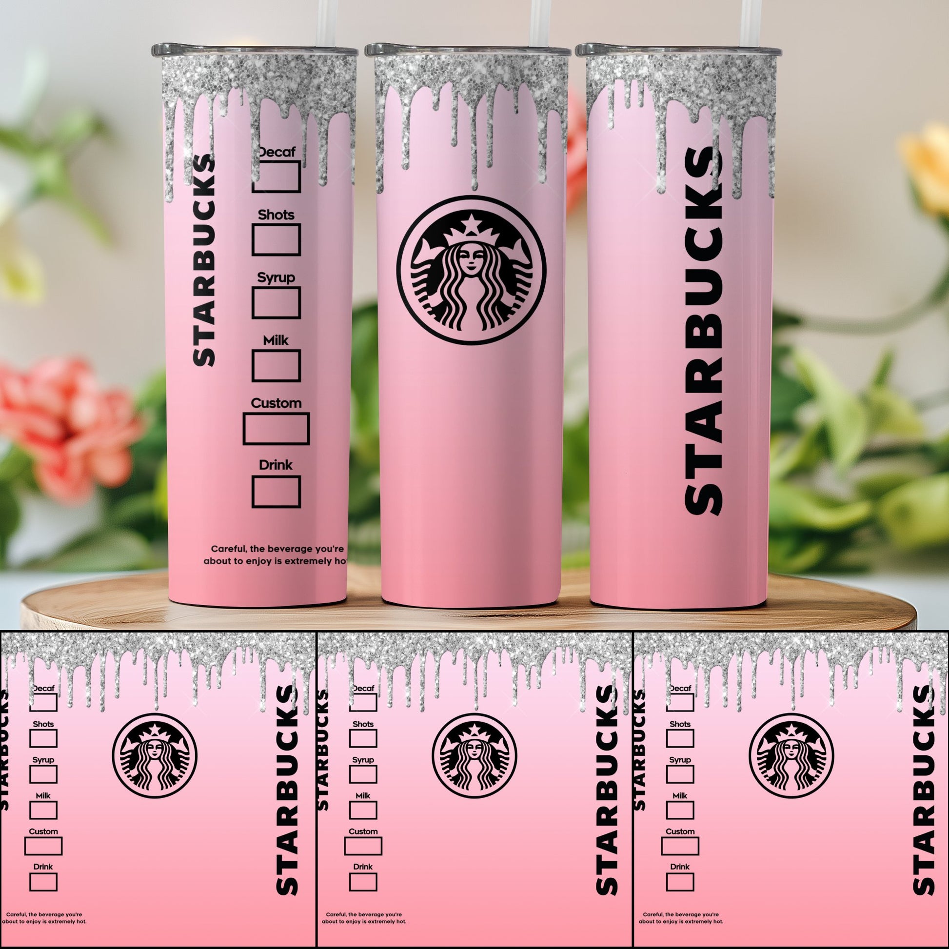 Starbucks Custom Pink Drip Tumbler Product