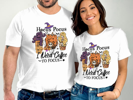 Hocus Pocus I Need Coffee to Focus Halloween Shirt product type