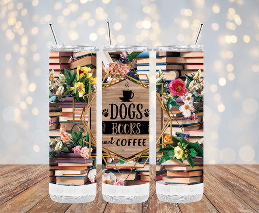 Dogs Books and Coffee Unique Design Tumbler product
