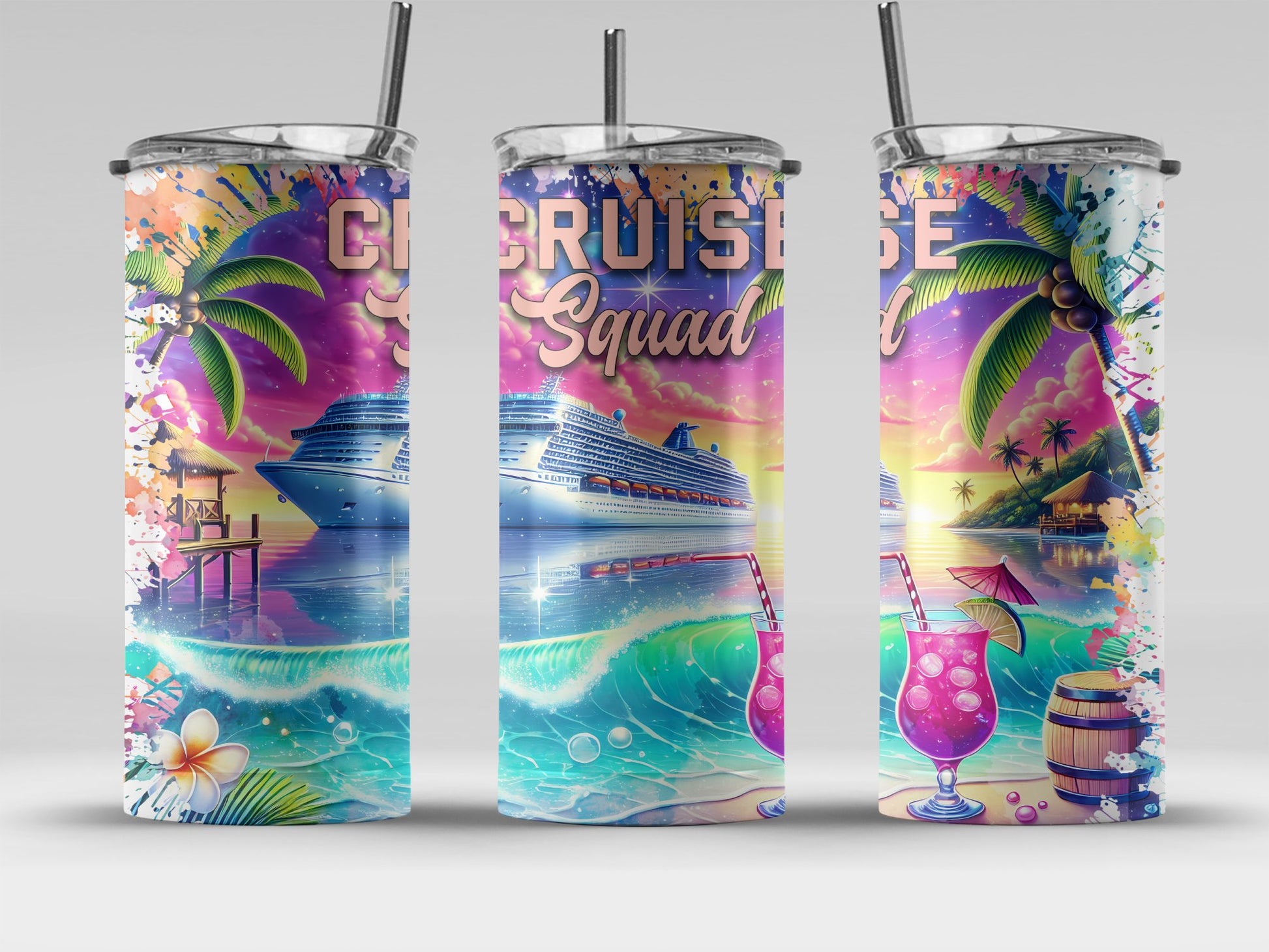 Cruise Squad Tropical Design Tumbler product type