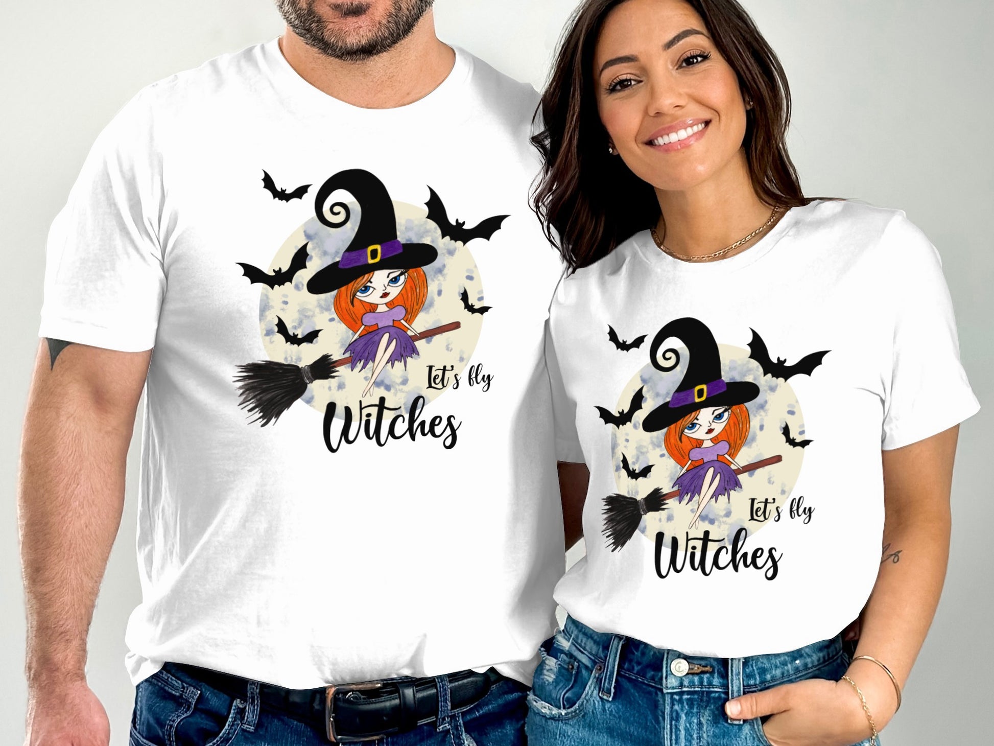 Let's Fly Witches Halloween Graphic Tee product