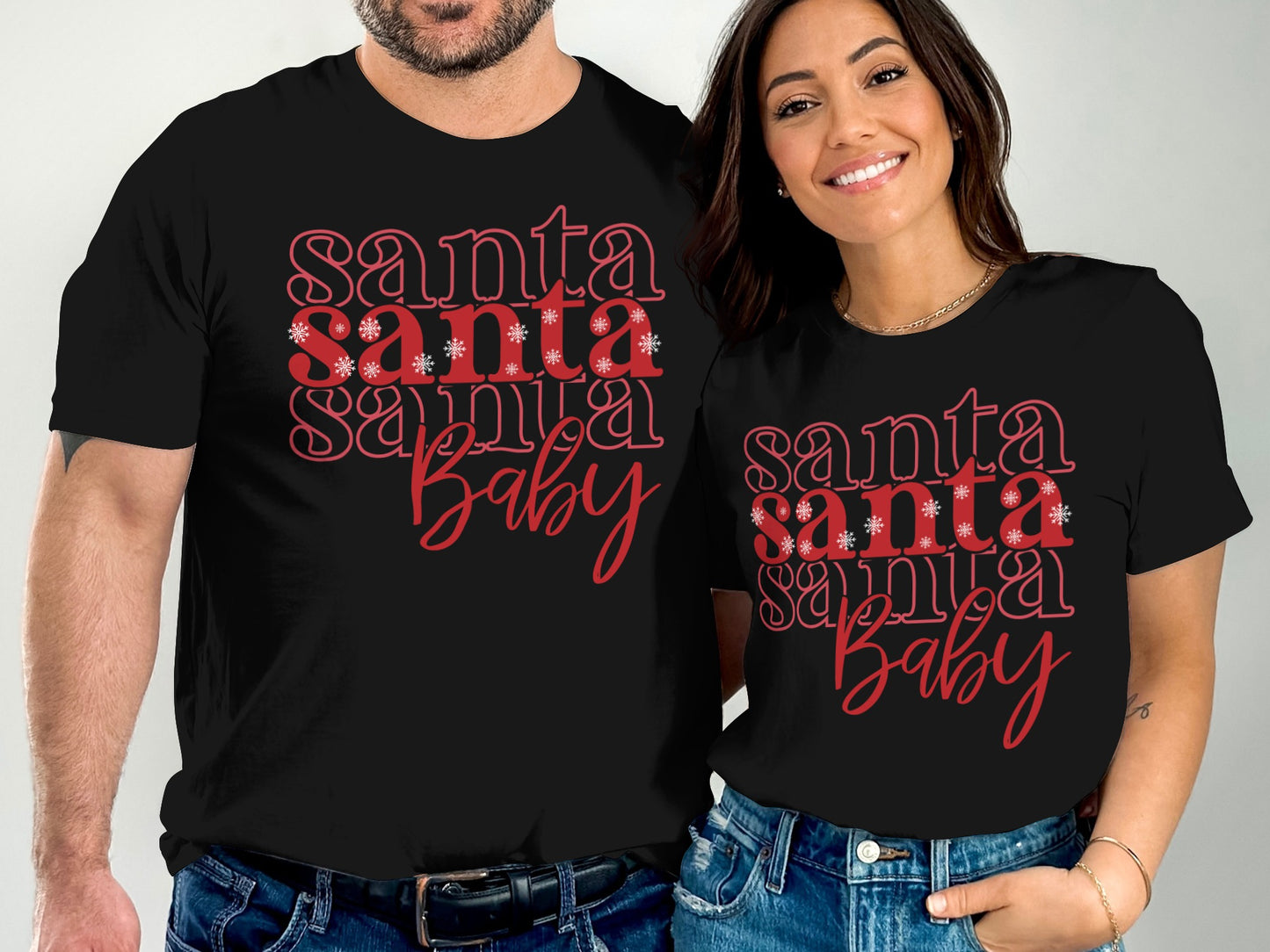 Santa Santa Santa Baby Family Matching Shirts