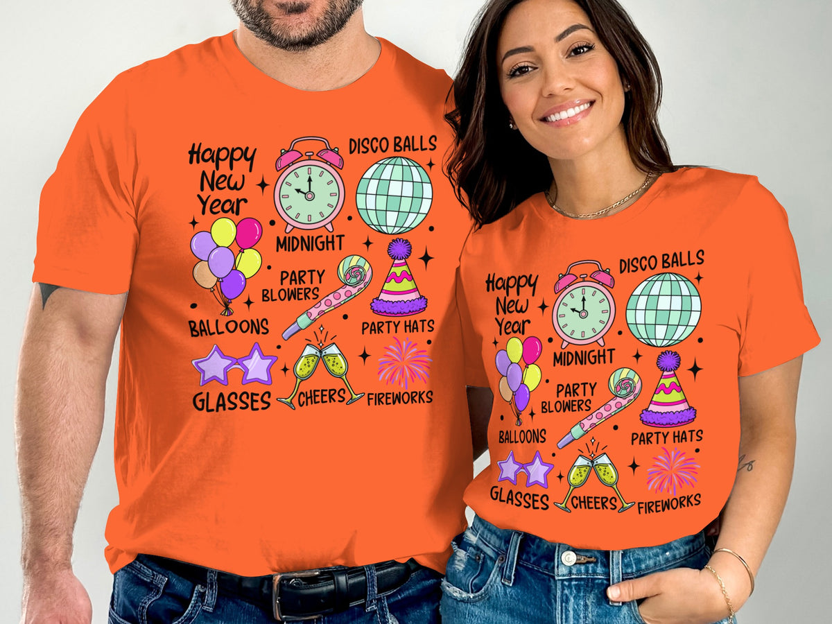 Happy New Year Party Celebration Graphic T-Shirt