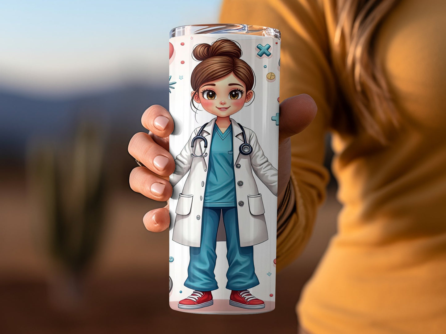 Cute Cartoon Doctor Themed Tumbler for Kids product type